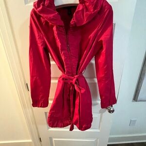 INC International Concepts Women's Vibrant Pink Trench Coat